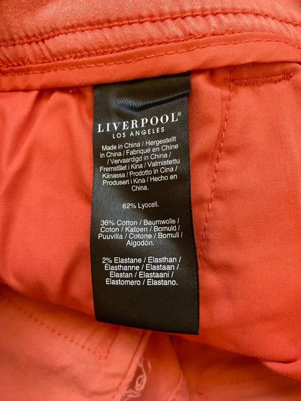 LIVERPOOL casual coral cargo shorts 3-1/2